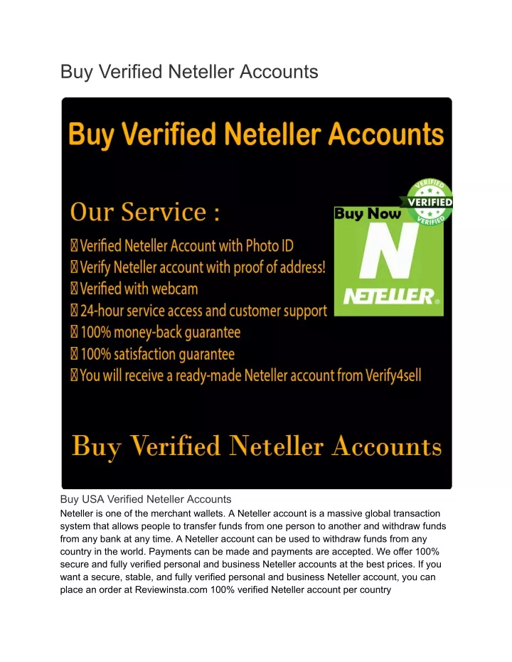 buy verified neteller accounts