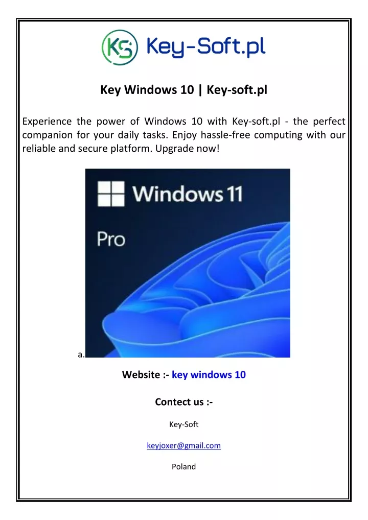 key windows 10 key soft pl