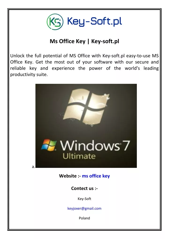 ms office key key soft pl