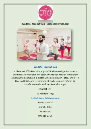 Kundalini Yoga Schweiz | Jiokundaliniyoga.com
