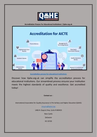 accreditation process for educational