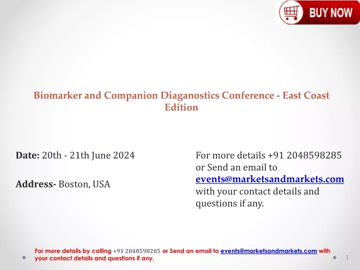 biomarker and companion diaganostics conference east coast edition