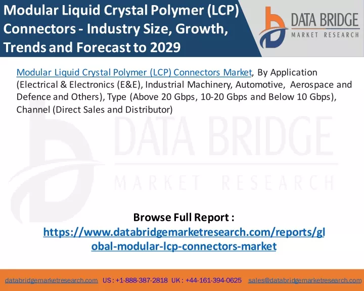 modular liquid crystal polymer lcp connectors