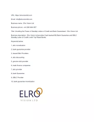 Elro Vision Ltd