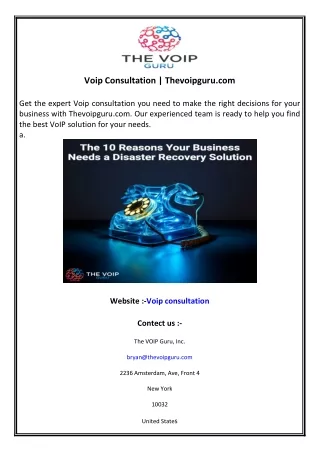 voip consultation thevoipguru com