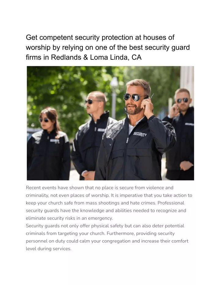 get competent security protection at houses