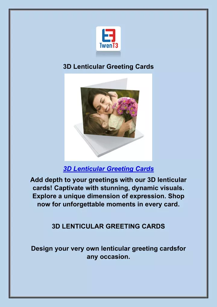 3d lenticular greeting cards