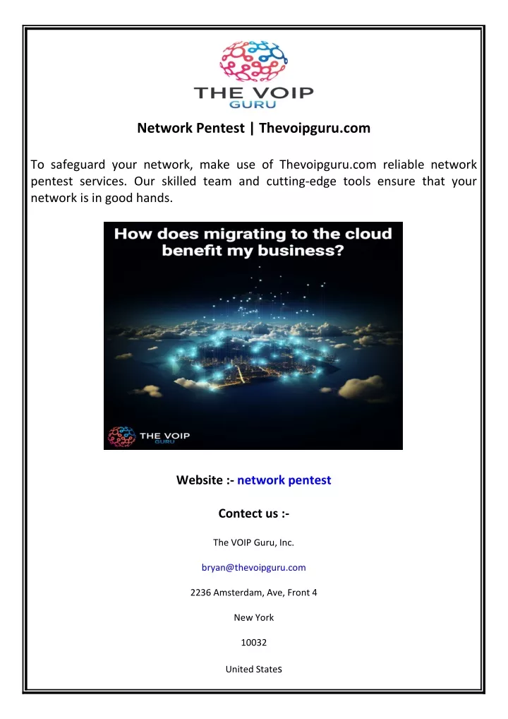 network pentest thevoipguru com