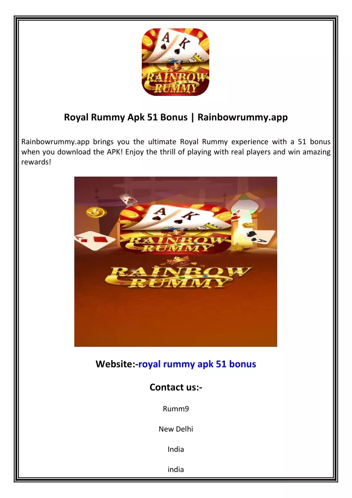 royal rummy apk 51 bonus rainbowrummy app