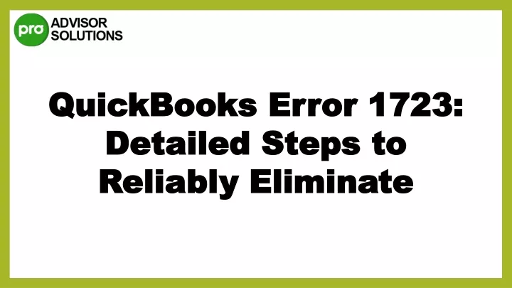 quickbooks error 1723 detailed steps to reliably