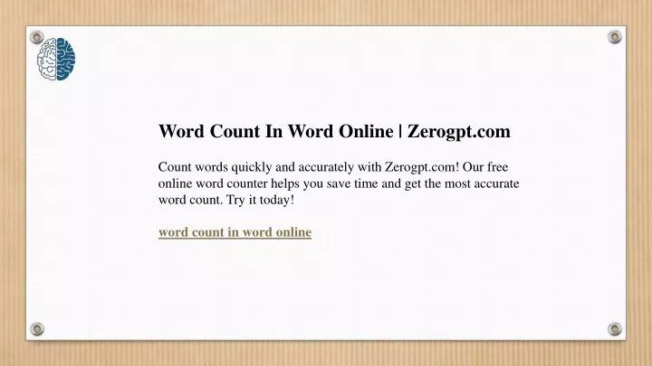 word count in word online zerogpt com count words