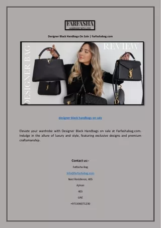 Designer Black Handbags On Sale | Farfashabag.com