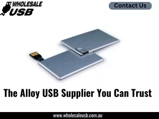 The Alloy USB Supplier You Can Trust