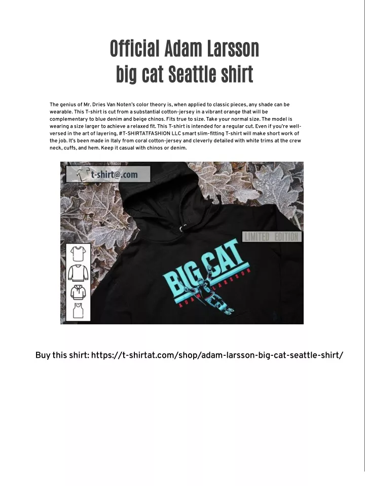 PPT - Official Adam Larsson big cat Seattle shirt PowerPoint ...