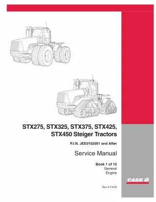 CASE IH STX500 Steiger Tractor Service Repair Manual PIN JEE0102001 and After