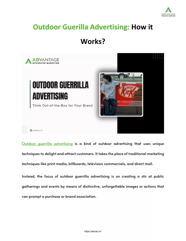 outdoor guerilla advertising how it