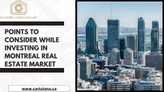 Points to Consider While Investing in Montreal Real Estate Market