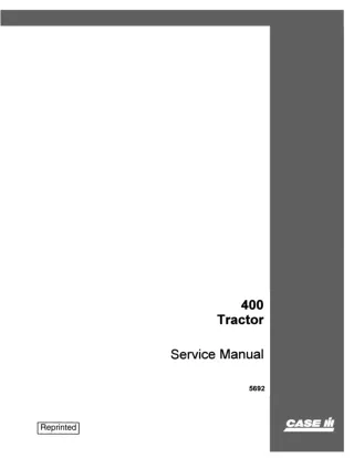 CASE Model 400 Tractor Service Repair Manual