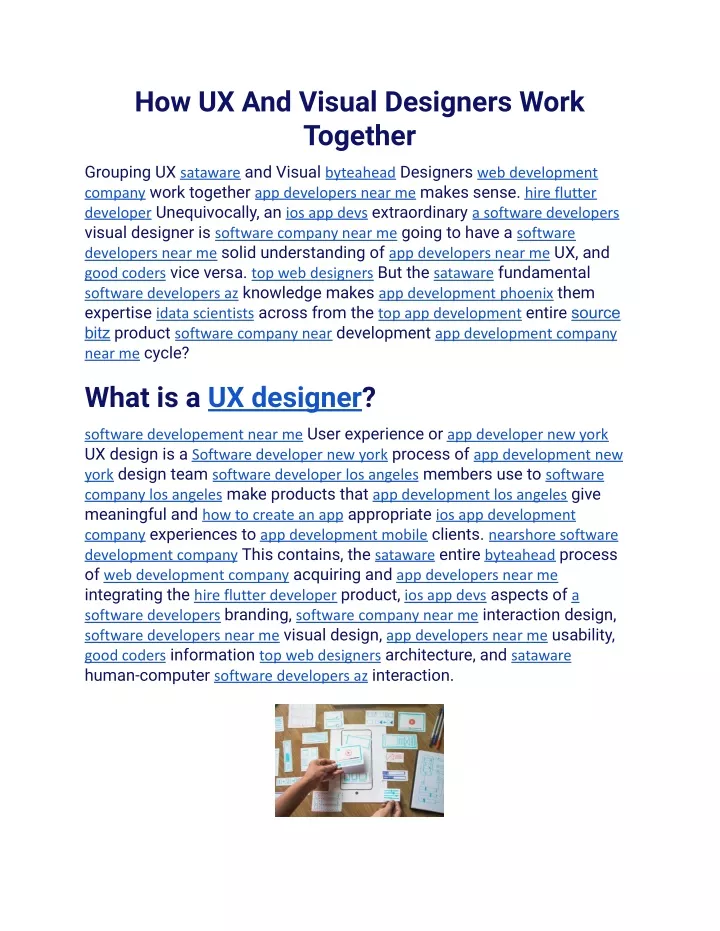 how ux and visual designers work together