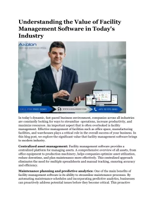 Understanding the Value of Facility Management Software in Today's Industry