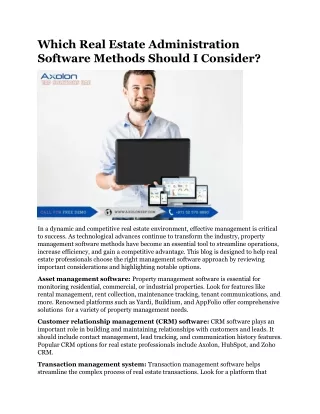 Which Real Estate Administration Software Methods Should I Consider