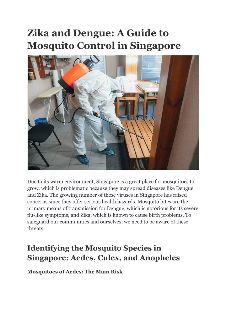 zika and dengue a guide to mosquito control