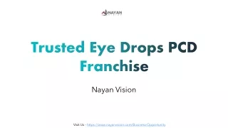 Trusted Eye Drops PCD Franchise