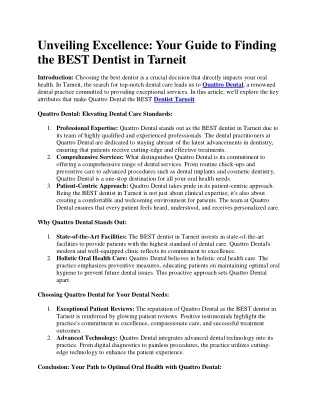 Best Dentist Tarneit - Quattro Dental