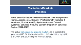 Home Security Systems Industry worth $84.4 billion by 2027