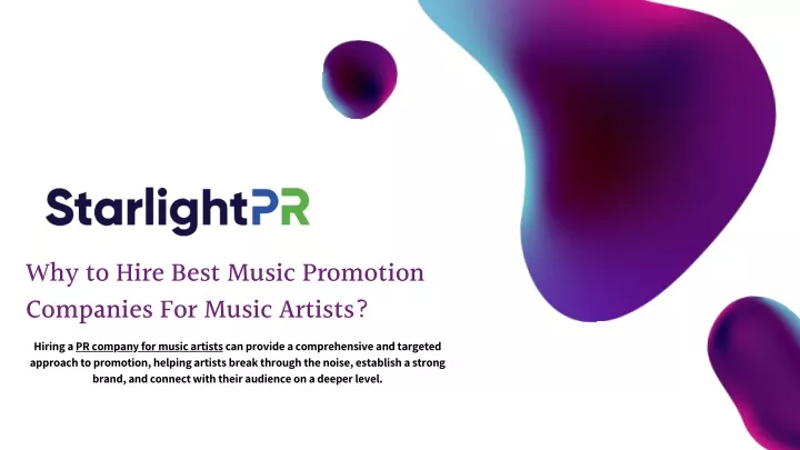 why to hire best music promotion companies