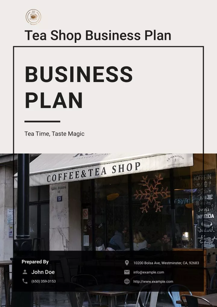 tea shop business plan ppt