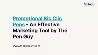 promotional bic clic pens an effective marketing