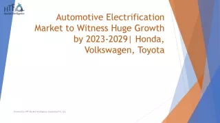 automotive electrification market to witness huge growth by 2023 2029 honda volkswagen toyota