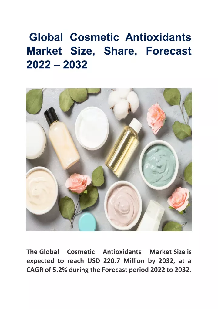 global cosmetic antioxidants market size share