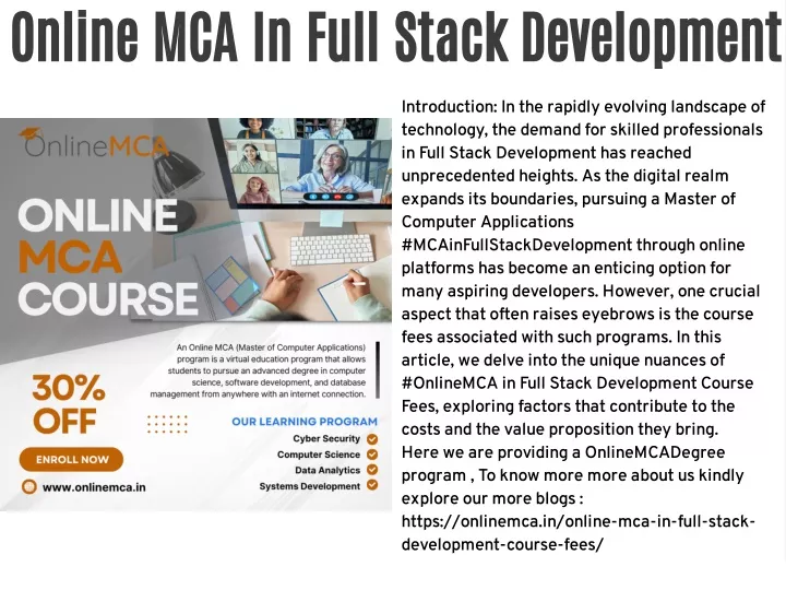 online mca in full stack development