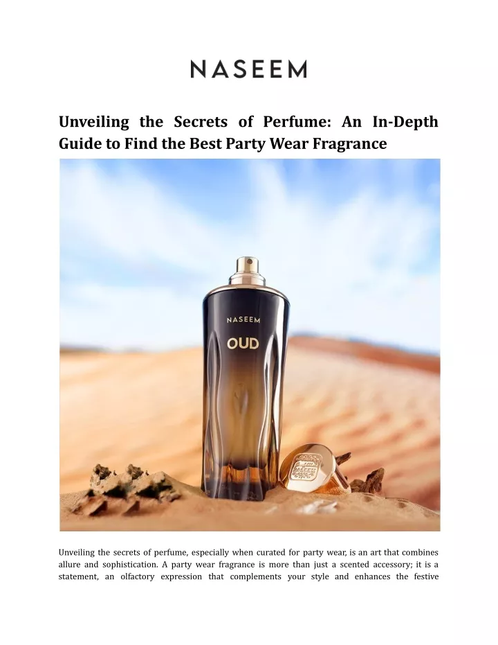 unveiling the secrets of perfume an in depth