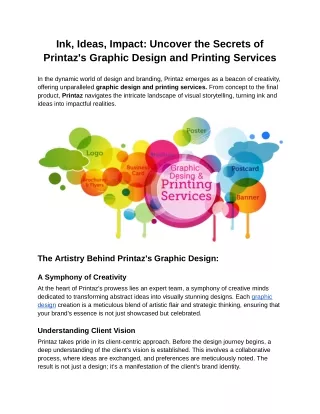 Ink, Ideas, Impact_ Uncover the Secrets of Printaz's Graphic Design and Printing Services