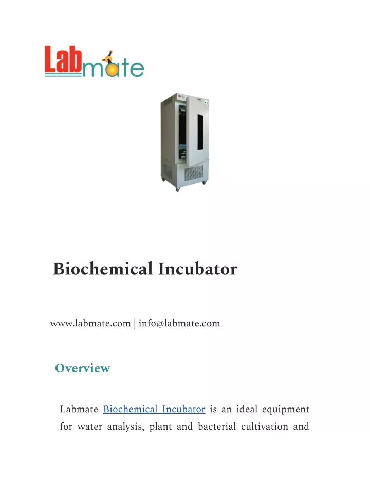 biochemical incubator