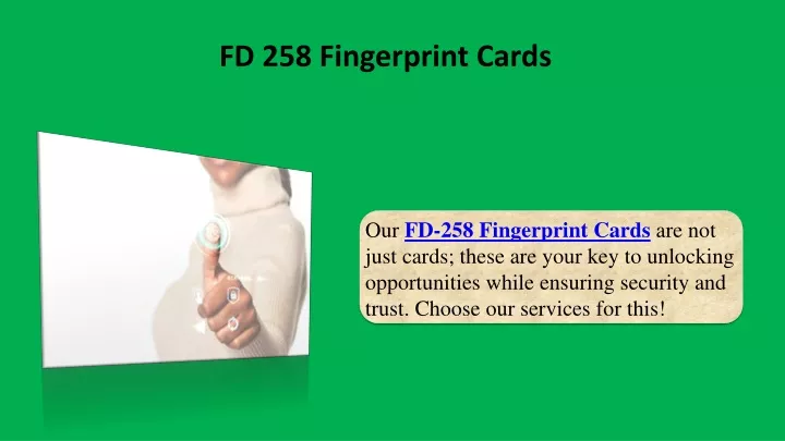 fd 258 fingerprint cards