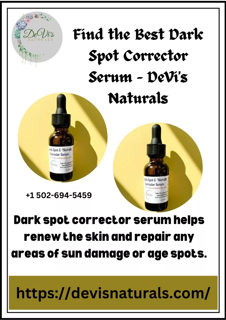 find the best dark spot corrector serum devi