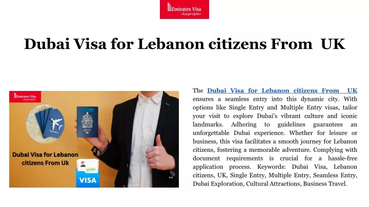 dubai visa for lebanon citizens from uk
