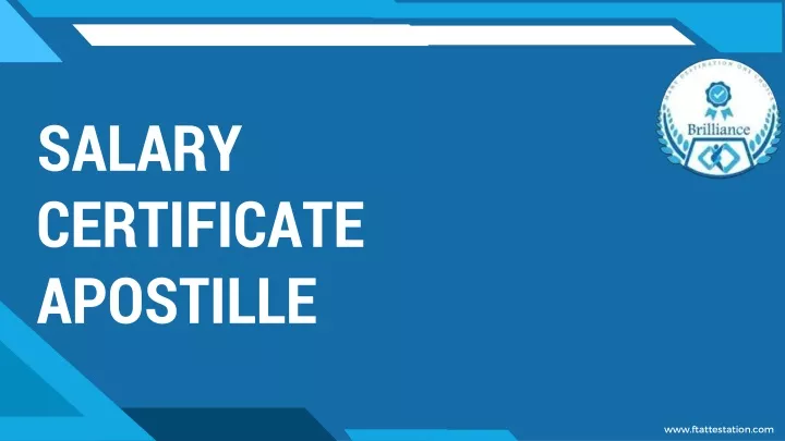 salary certificate apostille