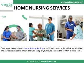 Home Nursing Services-Vestaeldercare