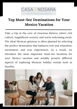 Top Must-See Destinations for Your Mexico Vacation