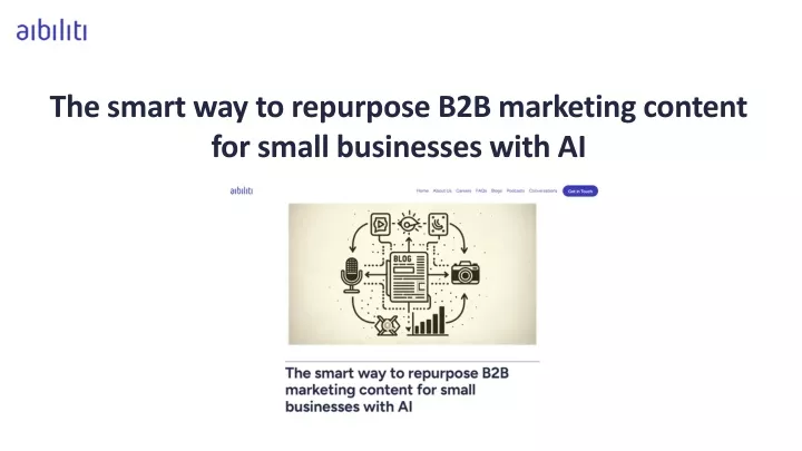 the smart way to repurpose b2b marketing content