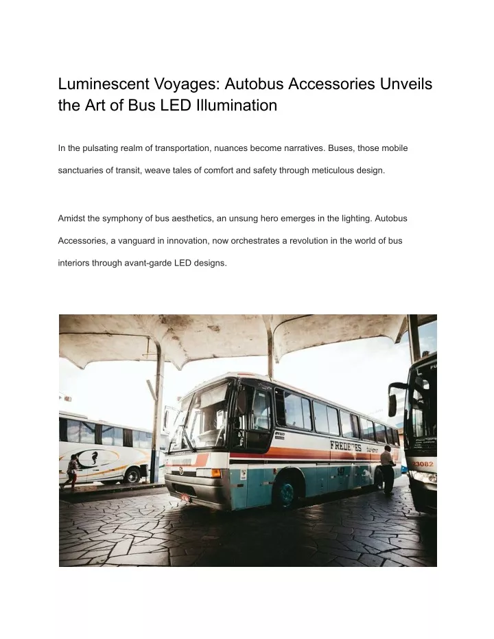 luminescent voyages autobus accessories unveils