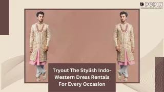 Tryout The Stylish Indo-Western Dress Rentals For Every Occasion
