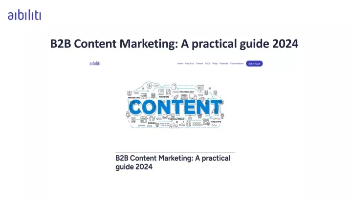 b2b content marketing a practical guide 2024