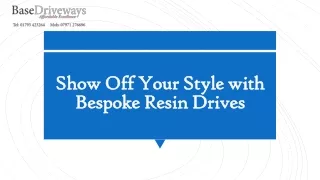 Show Off Your Style with Bespoke Resin Drives