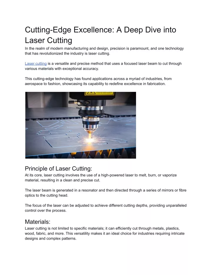 cutting edge excellence a deep dive into laser